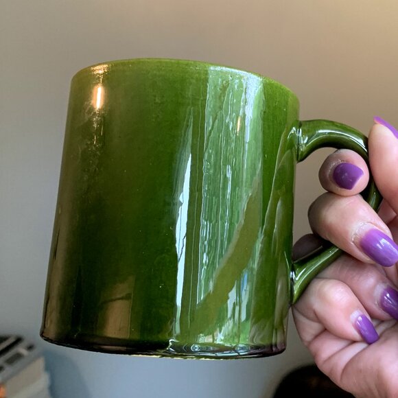 Vtg Italian Ombre Ceramic Coffee Mugs 3pc Set - Picture 4 of 7